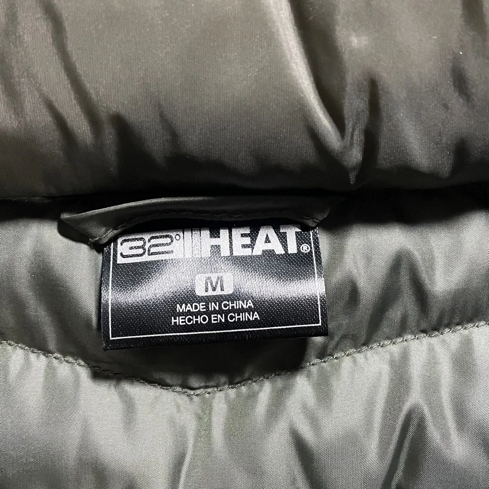 32 Degrees Women's Green and Black Puffer Jacket - Picture 3 of 4